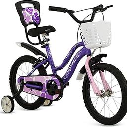 Lifelong 16T Cycle for Kids 4 to 8 Years- Bicycle for Girls- Single Speed Bike/Bicycle- 95% Pre-Assembled- Balance Wheels- Suitable for Young Girls- Above 3 Feet 8Inch+ Height (LLBC1605, Purple)-image-14