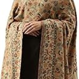 Women Kaani Wool Blend Kashmiri Mughal Garden Shawl, Stole, Wrap (Size: 101 X 203 CM)-image-36