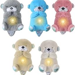 Toysis Plush Otter Night Light Toy, Soft Stuffed Animal with Glowing Belly, 5 Colors Available Multicolor-image-31