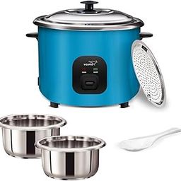 V-GUARD RICE COOKER 2.8ltr with 2 SS Bowl || Double layer Body || 1000w 5-Year Heating Plate & 2-Year Product Coverage || BIS CERTIFIED.-14