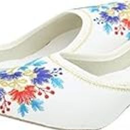 SHOPBIZ Comfortable Women's Daily Party Office Wear Rajasthani Mojari-Jutti Shoe Belly-image-28