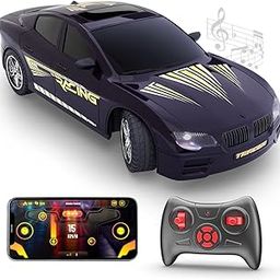 Mirana Tracer Remote & App Controlled Car Toy for Kids | USB Type-C Rechargeable High Speed RC Vehicle | 1.5X Nitro Boost with in-Built Bluetooth Speakers for Boys & Girls (Purple)-5
