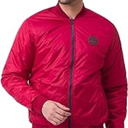 Navy Blue Deep Red Polyester Full Sleeve Casual Jacket for Men-image-43