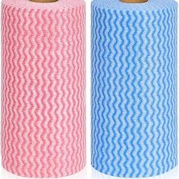 Non-woven Kitchen Towel Roll | 80 Pulls | Red Kitchen Cloth | Food Safe | Lint-free and Residue-Free | Washable and Reusable-27