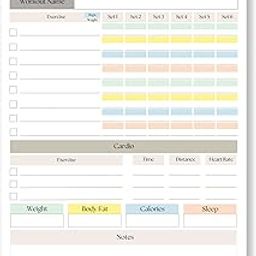Fitness Journal Workout Log Book for Men & Women - 50 Spiral Bound Sheets, 5.5 x 8.5 - Workout Journal Wellness Tracker Notebook to Track Exercises, Cardio, Weight, Sleep, Water with Privacy Cover-picture-24