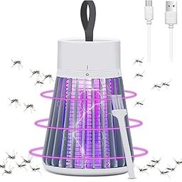 Ecanvas Vitus ZapAway Silent UV Mosquito Killer Lamp - Indoor-Outdoor Electric Shock Repellent with USB Charging - White-7