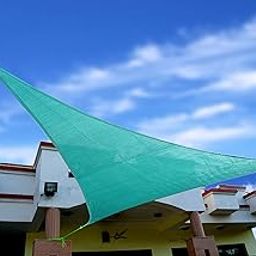 Duronet - Triangle Sun Shade Sail - (85-90%) Sun Blockage - Attached SS Buckles (Green, 10 ft X 10 ft X 10 ft) - P4-picture-20