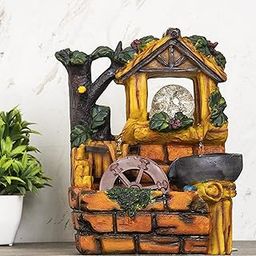 Global Grabbers Polyresin Table Top Indoor Outdoor Water Fall Fountain with LED Lights Home Decor Decoration Gift Gifting Items-NAT_MULTI-BL-FN4-(000)-image-56