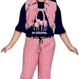 Girls' Clothing Sets Girls Pant top Jacket Set, Style - 3832apperals for Kids-image-86