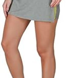 Women Solid Polyester High Waisted Tannies Sports Shorts with Attached Front Side Mini Wrap Skater Skorts/Shorts - CAT-IFOR-B010-picture-6