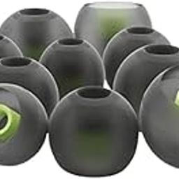 Silicone Earbuds Rubber Tips Earplugs for Replacement in Earphone and Bluetooth, Medium (20 Qty Black And Green)-image-94