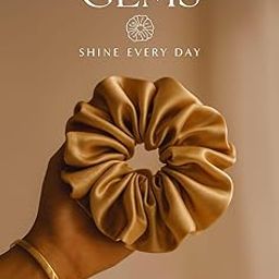 GEMS CROWN | Premium Satin Scrunchies for Women & Girls – Pack of 5 Multicolour Soft Silk Hair Ties, Multicolor, Smooth & Gentle on Hair, Ideal for Daily Use & Gifting-image-101