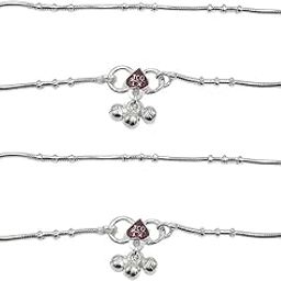 Anklet - (Payal) Ball Design in 92.5 Silver for Girls and Women With Ghungroo-image-53