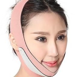 Face Slimming Strap,Face Lift Mask,Reusable V Line Lifting Mask,Breathable Face Shaper Band,Double Chin Reducer for Women Eliminates Wrinkles Sagging Anti-Aging-image-56