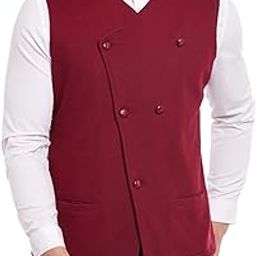 Maroon Cotton Waistcoat for Men-picture-12