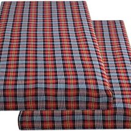 THH™ Cotton Mattress Cover for Double Bed with Zipper/Chain Closur Set of 2 Pcs (Multicolour) (72x36x6)-image-43