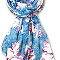 Scarf Woman Pleated Floral Print Mal Mal Cotton Scarves | Hijab Scarf | Headscarf | Neck Scarf | Stoles | Wraps-picture-53