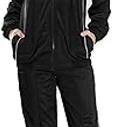 IndiWeaves Women Winter Wear Polyester Zipper Tracksuits (Black,42)-image-1