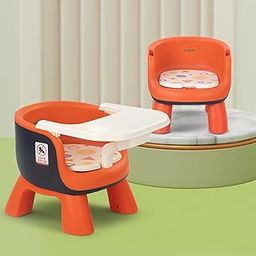 Baybee Creto Baby Feeding Chair for Babies | Portable Kids Sitting Chair with Removable Cushion Pad & Food Tray | Booster Seat for Baby | Infant Feeding Chairs 6 Months to 3 Years (Orange)-31