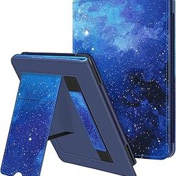 Fintie Stand Case for 6" All-New Kindle (2022 Release) - PU Leather Cover with Card Slot & Hand Strap for Kindle 2022 11th Generation Model No. C2V2L3 (NOT fit Paperwhite or Oasis), Starry Sky-image-98