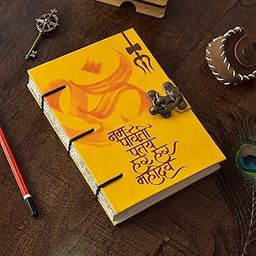 SIDDH STORE Handmade Printed Cardboard Journal Diary with Buckle Lock Unruled 200 Pages Notepad Personal Diaries for Men and Women -13-image-88