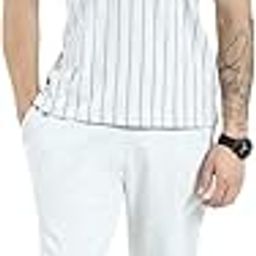 Men's Regular Fit Lower Set | Solid Pattern | Elastic Closure with Collar Neck & Half Sleeves Lower Set for Men-image-3