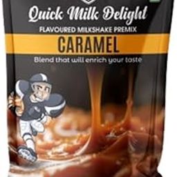 Gallardo Quick Milk Delight Caramel Flavoured Milkshake Premix | Indulgent Sweet & Creamy Taste | Easy to Prepare | 50g Pack-25