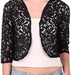 Trendy & Stylish Net Shrugs for Women & Girls in Black Colour-picture-41