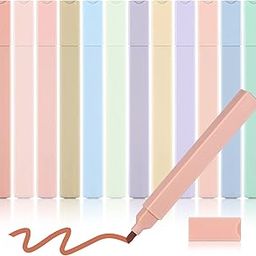 Miramar 12 Pieces Aesthetic Highlighters Bible Highlighters and Pens No Bleed with Chisel Tip Pastel Markers Multicolor Aesthetic Pens Kawaii Stationary for Office School Supplies (Fresh Style)-31