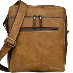 JACKSONI Tan Brown Leatherette Sling Bag for Men | Stylish and Durable Crossbody Shoulder Bag with Multiple Compartments for Office, Travel, and Casual Use-image-36
