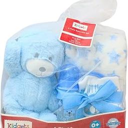 MOON MAMA Essentials Gift Set for Babies, Soft Cotton Material Use for Baby Comfort, Perfect for Newborns & Infants, 4-Pieces Gift Set for 0 to 6 Months Babies, Blue-image-91