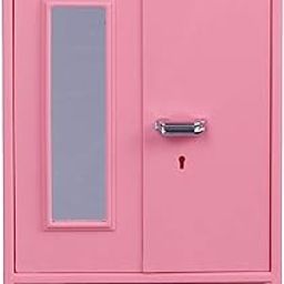 Ansawi 2 Openable Door Princess Wardrobe 1 Drawers Barbie Play Wardrobe Store Well Toy for Kids-image-6