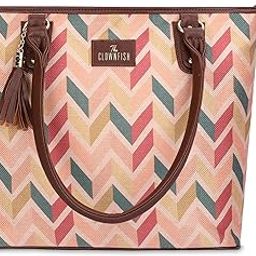 Printed Handicraft Fabric & Faux Leather Handbag for Women Office Bag Ladies Shoulder Bag Tote for Women College Girls-image-49