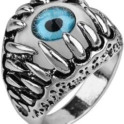 Blue Evil Eye Eyeball Ring Mens Womens Biker Punk (1PC)-image-32