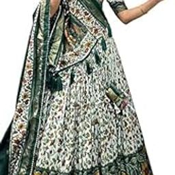 Women's Tussar Silk With Patola Print And Foil Work Lehenga choli || For Navratri-image-94