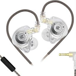 Concept Kart Kz Edx Pro X Wired Iem With Mic, 10Mm Super-Linear Dynamic Driver In-Ear Monitor, Detachable Cable Design Earphone, Professional-Grade Oxygen-Free Copper Cable. (Crystel)-4