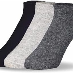 Comfortable Non Terry Low Ankle Socks for Men and Women | Breathable and Lightweight Ankle-Length Socks | Ideal for Sports | Casual Wear ANTHRA/GREY/BLACK Pack of 3-image-87