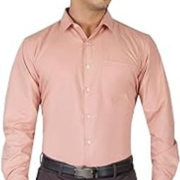 Men's Slim Fit Solid Formal Shirt | Full Sleeves, Spread Collar | Premium Polyester Cotton Blend | Classic Business & Office Wear-image-4