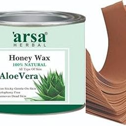 arsa HERBAL PROFESSIONAL: 100% Natural Aloe Vera Honey Wax | Gentle & Colophony-Free Formula | Includes Waxing Strips-image-59