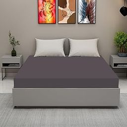 DASEY Word 100% Waterproof Premium Cotton Mattress Protector, Breathable and Ultra Soft Fitted Bed Protector 72"x72" - King, Grey-image-18
