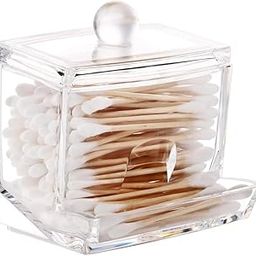 PARVY® New Acrylic Cotton Swabs Storage Holder Box- Transparent Makeup Case Cosmetic Container(1Pcs)-image-8