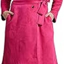 Fuchsia Suede Overcoat with Belt-image-58