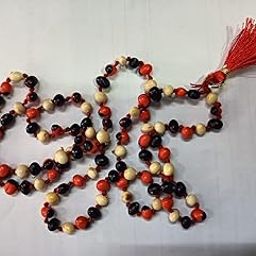 Pmw - 3 Colors Gunja Mala - 108 Beads Total - Red+White+Black - Chirmi Mala - Natural Gunja Mala for Wealth and Health - Hand Made-image-76