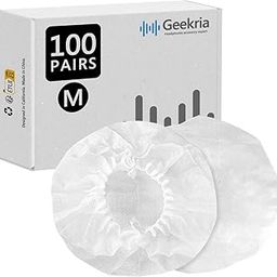 Stretchable Headphone Covers / Disposable Sanitary Earcup Earpad Covers Fits Medium / Large-Sized Headset 200 pcs (100 Pairs) White-image-51