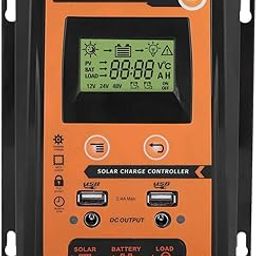 30A Solar Charge Controller 12V/24V, Dual USB MPPT Solar Panel Battery Regulator LCD Display-10
