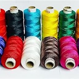 Zoohi Nylon Bright 3 Ply Thread for Flute Binding 12 Mix Color Each 100 Mtr, Thickness 0.40MM Combo Pack (1200MTR)-image-89