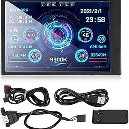 LICAEVEY Portable Monitor, 3.5in IPS USB Mini Screen, CPU Hardware Temperature Monitor Type C Sub Screen, AIDA64 PC Temperature Display Screen for Computer Case, Displays Computer Network-image-13