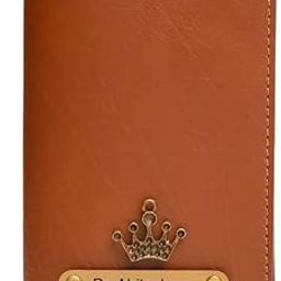 Personalized Vegan Leather Passport Cover | Custom Name & Charm | Travel Wallet for Men & Women | Gift for Husband, Brother, Father (tan)-image-69
