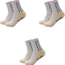 Optifit® Athletic Socks for Men Women, Hi-Tech Performance Rubber Anti-Slip and Thicken Cushion Sport Socks Ankle Length Socks for Badminton Soccer Running Gym & Indoor Training 3 PCS-image-89