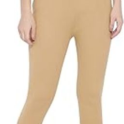 Women’s Ankle Length Leggings | Slim Fit Cotton Stretch Fabric | Soft, Breathable & Comfortable | Stylish Solid Color Bottoms for Casual & Active Wear | Beige Color-image-69